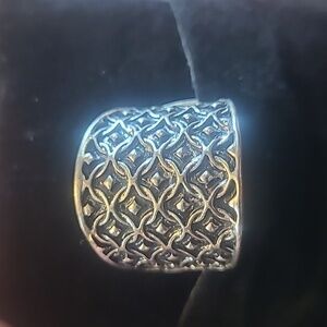 Large silver color stretch ring